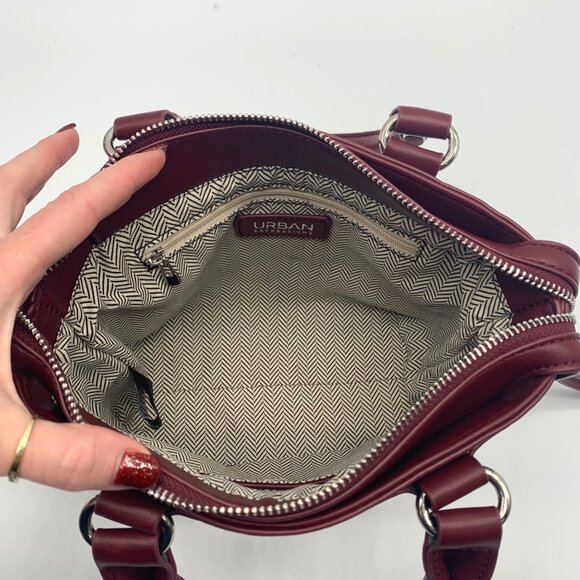 Urban Expressions Burgundy Satchel Convertible Crossbody - NWT - Picture 10 of 11